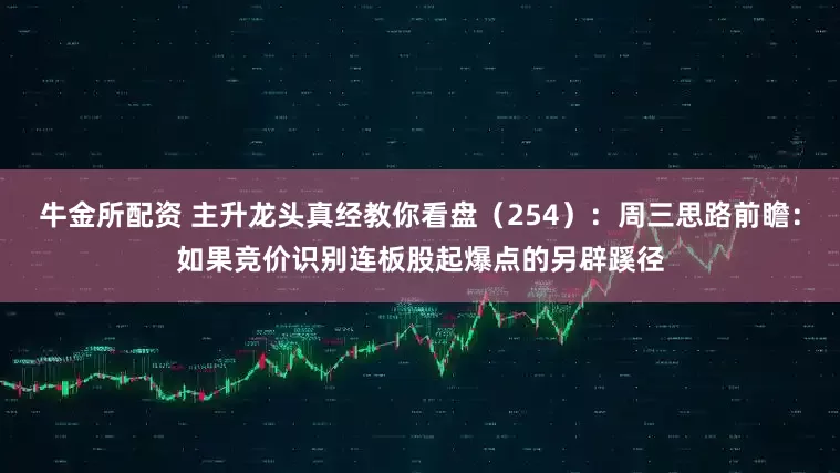 牛金所配资 主升龙头真经教你看盘（254）：周三思路前瞻：如果竞价识别连板股起爆点的另辟蹊径