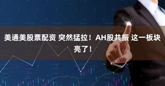 美通美股票配资 突然猛拉！AH股共振 这一板块亮了！